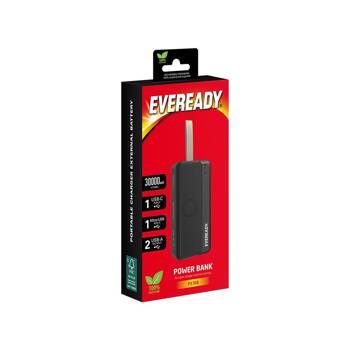 Eveready PX30B - Powerbanka 30000 mAh 2x USB-A (černá)