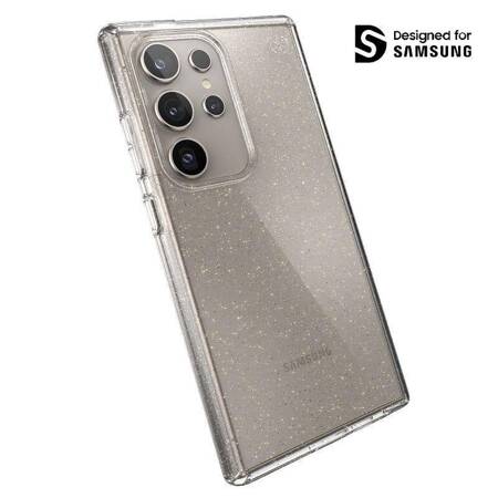 Speck Presidio Lux Glitter - pouzdro pro Samsung Galaxy S24 Ultra (čiré / zlaté třpytky)