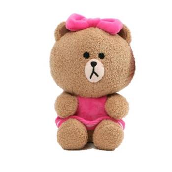 Line Friends - Mascot Choco Bear in a pink dress