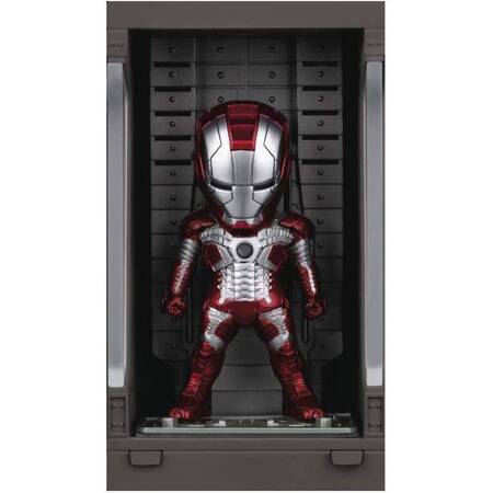 Avengres - Iron Man Mark V with Hall of Armor collectible figurine (red and silver)