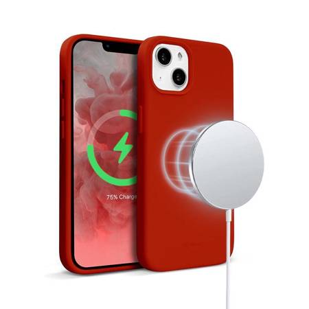 Crong Color Cover Magnetic Case for iPhone 13 (Red)