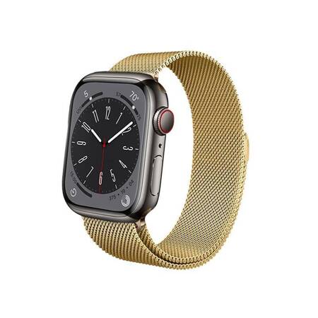 Crong Milano Steel - Stainless Steel Strap for Apple Watch 38/40/41 mm (Gold)