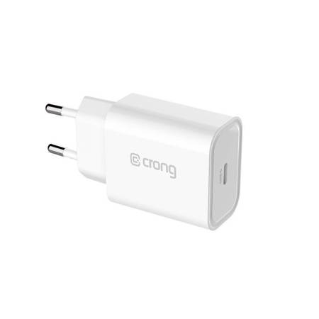 Crong USB-C Travel Charger – Wall charger USB-C Power Delivery 20W (white)