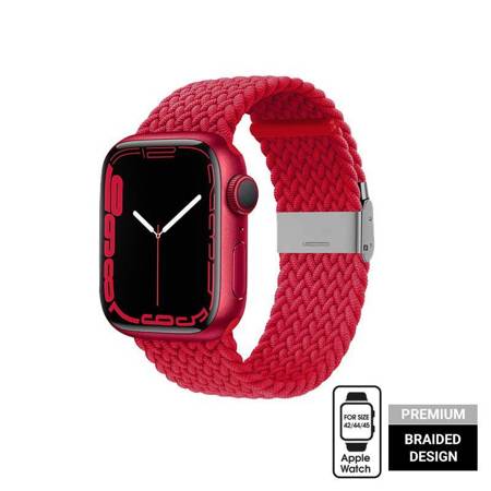 Crong Wave Band – Braided Band for Apple Watch 42/44/45 mm (Red)