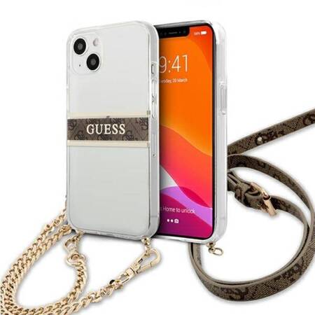 Guess 4G Gold Stripe Crossbody - iPhone 13 mini Case