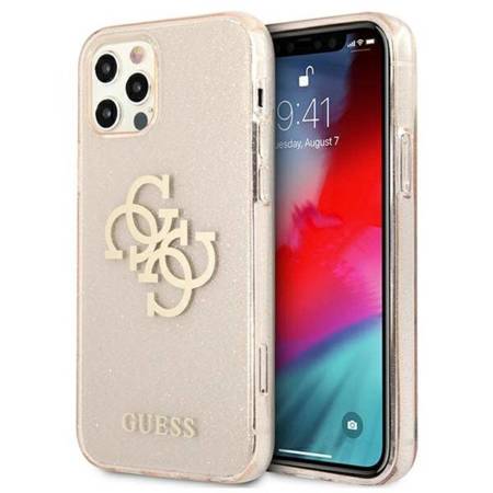 Guess Glitter 4G Big Logo - Case for iPhone 12 Pro Max (Gold)
