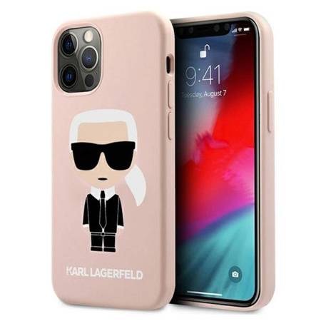 Karl Lagerfeld Fullbody Silicone Iconic - Case iPhone 12 Pro Max (Light Pink)