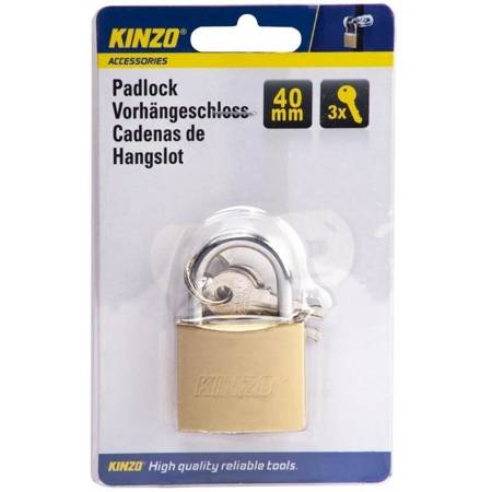 Kinzo - 40mm padlock + 3 keys