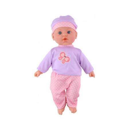 My baby & me - Interactive baby doll 41cm, 6 sounds (Purple-pink)