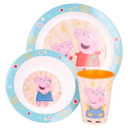 Peppa Pig - Melamine dishes set (plate + bowl + mug)