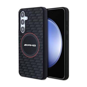 AMG Silikon Karbon-Muster MagSafe - Samsung Galaxy S24+ Hülle (schwarz)