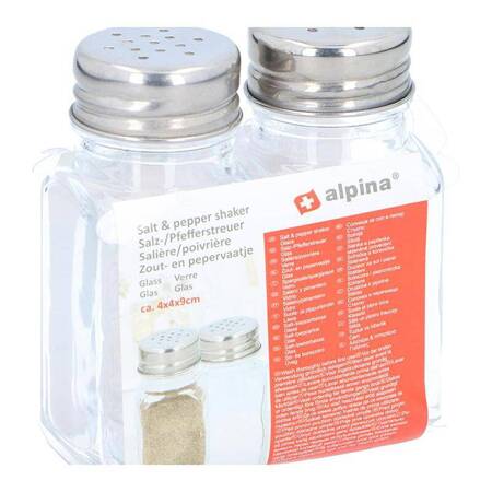 Alpina - Salz- und Pfefferstreuer aus Glas 2 Stück.