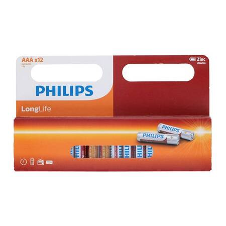 Philips LongLife - Satz AAA / R03 1,5 V Zink-Batterien 12 Stück.